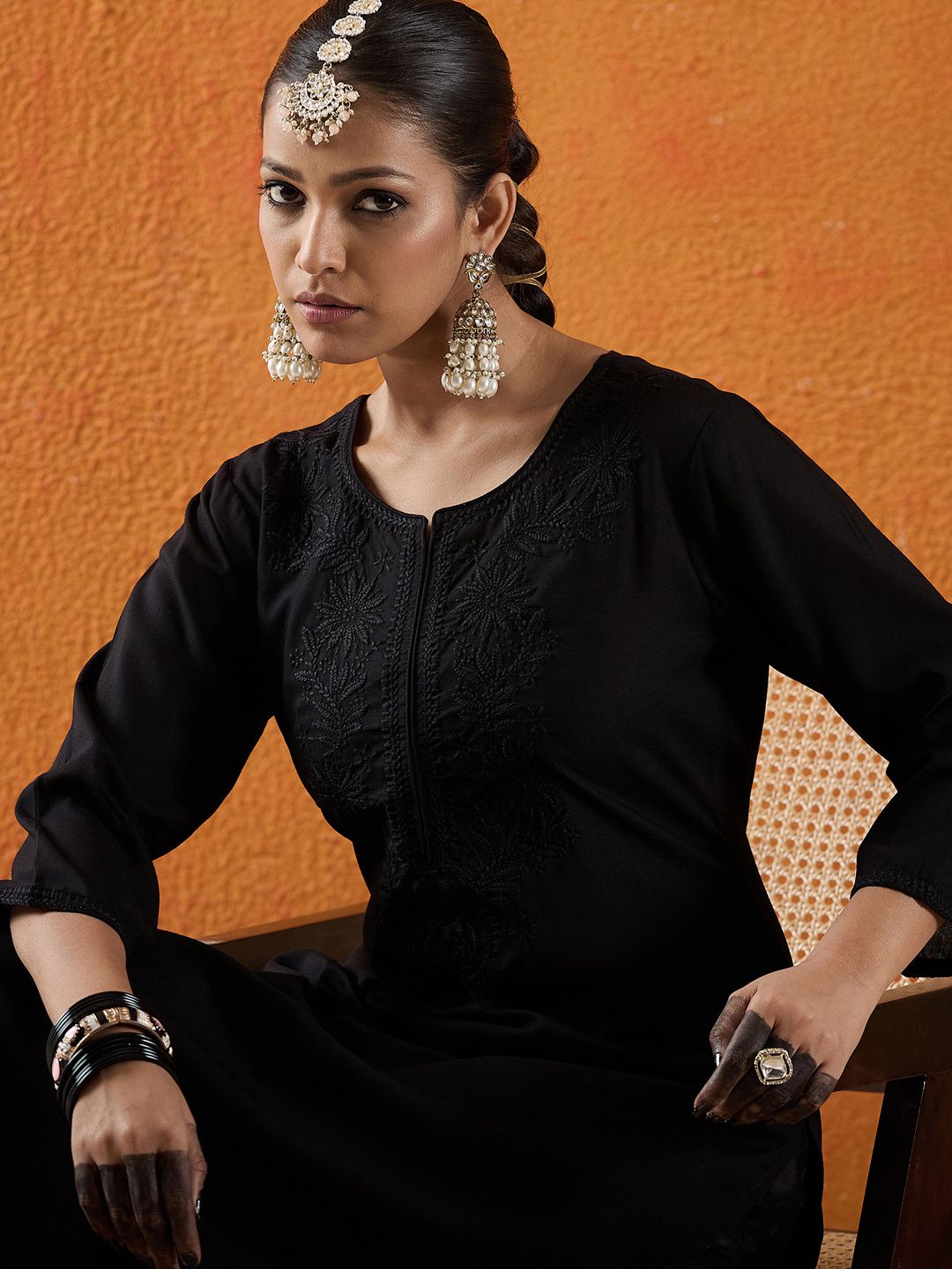 Floral Embroidered Kurta